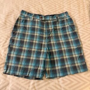 Chip & Pepper Plaid Men's Shorts in Blue and Green